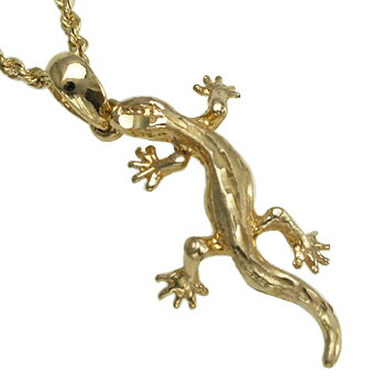 ハワイアンジュエリー ネックレス ペンダント トップ 14K ゴールド ゲッコートップ メンズ レディース イエローゴールド ヤモリ ハワイ製
