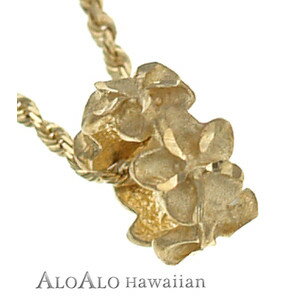 ハワイアンジュエリー ネックレス ペンダント トップ 14K ゴールド プルメリアレイトップ レディース イエローゴールド