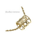 ハワイアンジュエリー ネックレス ペンダント トップ 14K ゴールド 透かしホヌチューブトップ メンズ レディース イエローゴールド
