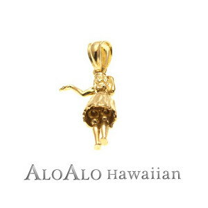 ハワイアンジュエリー ネックレス ペンダント トップ 14K ゴールド フラダンサートップS メンズ レディース イエローゴールド ピンクゴールド 2トーン フ...