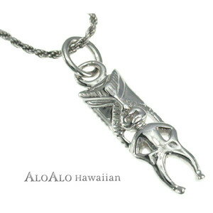 ハワイアンジュエリー ネックレス ペンダント トップ 14K ゴールド クーティキトップ メンズ レディース ティキ Tiki ホワイトゴールド