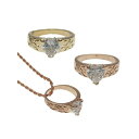 ハワイアンジュエリー ネックレス ペンダント トップ 14K ゴールド ベビーリング レディース イエローゴールド ピンクゴールド プルメリア ジルコニア プレ...