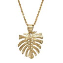 ハワイアンジュエリー ペンダント 14K イエローゴールド モンステラ