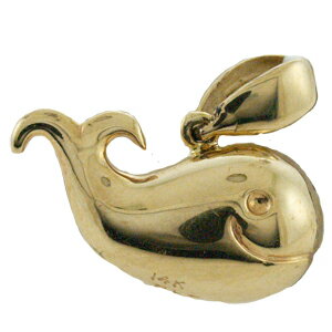 ハワイアンジュエリー ネックレス ペンダント トップ 14K ゴールド 可愛らしいホエールトップ メンズ レディース クジラ ホエール ハワイ製