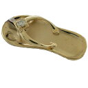 ハワイアンジュエリー ネックレス ペンダント トップ 14K ゴールド サンダルワンポイントダイヤモンドトップ レディース ダイヤモンド ハワイ製