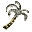 ハワイアンジュエリー ネックレス ペンダント トップ 14K ゴールド 2トーン 3ダイヤモンドココナッツパームツリートップ メンズ レディース ダイヤモンド ...