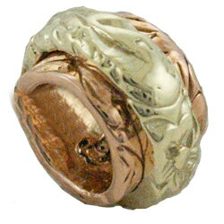 ハワイアンジュエリー ネックレス ペンダント トップ 14K ゴールド 2トーンスクロールタルトップ細め メンズ レディース バレル 手彫り ハワイ製