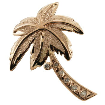 ハワイアンジュエリー ネックレス ペンダント トップ 14K ゴールド パームツリーダイヤモンドココナッツトップ メンズ レディース ダイヤモンド ヤシの木 ハ...