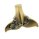 ハワイアンジュエリー ネックレス ペンダント トップ 14K ゴールド 2トーン ホエールテールロープリボントップ メンズ レディース ホエールテール クジラ ...