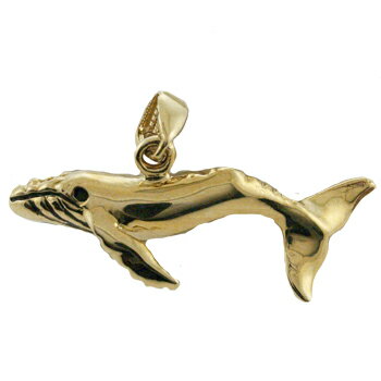 ハワイアンジュエリー ネックレス ペンダント トップ 14K ゴールド リアルホエールトップ メンズ レディース クジラ ハワイ製