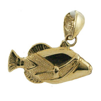 ハワイアンジュエリー ネックレス ペンダント トップ 14K ゴールド エナメル フムフムヌクヌクアプアアトップ ハワイアン メンズ レディース ハワイ州魚 ハ...