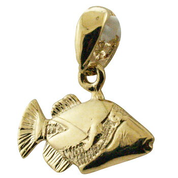 ハワイアンジュエリー ネックレス ペンダント トップ 14K ゴールド ミニフムフムヌクヌクアプアアトップ ハワイアン メンズ レディース ハワイ州魚 ハワイ製