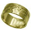 ハワイアンジュエリー リング 指輪 オーダーメイド 1.25mm厚 幅8mm 14K ゴールド グリーンゴールド ダイヤ入り スペシャルプレーン フラットリング ハワイ製 手彫りリング メンズ レディース 結婚指輪 マリッジリング ウェディングリング 2号-28号