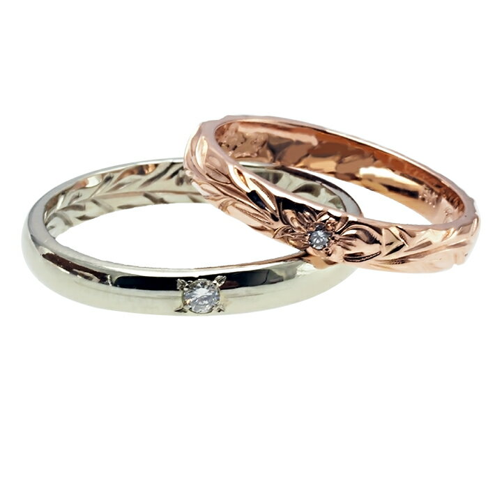 ハワイアンジュエリー リング 指輪 オーダーメイド 14金バレル 裏彫り オーダーメイド ペアリング特価セット! 3mm幅 1.5mmしっかりした厚み ハワイ製...