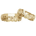 ハワイアンジュエリー リング 指輪 オーダーメイド 14金バレル オーダーメイド ペアリング特価セット! 6mm幅 1.75mmしっかりした厚み ハワイ製 手彫...