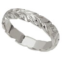 ハワイアンジュエリー リング 指輪 オーダーメイド 1.5mm厚 幅6mm 14K ゴールド ホワイトゴールド バレルリング ハワイ製 手彫りリング メンズ レ...