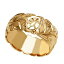 ハワイアンジュエリー リング 指輪 オーダーメイド バレルリング 1.5mm厚 幅10mm 14K ゴールド イエローゴールド ハワイ製 手彫りリング メンズ レディース 結婚指輪 マリッジリング ウェディングリング 2号-28号
