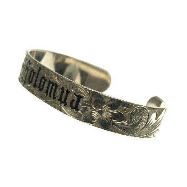 ハワイアンジュエリー バングル ブレスレット 本格 オーダーメイド シルバーバングル フラット 重厚な2.0mm厚 15mm 選べるデザインやスタイル メンズ ...