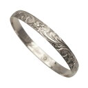 ハワイアンジュエリー バングル ブレスレット 本格 オーダーメイド シルバーバングル バレル 若干薄めの1.5mm厚 8mm 選べるデザインやスタイル メンズ ...