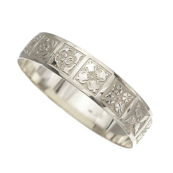 ハワイアンジュエリー バングル ブレスレット 本格 オーダーメイド シルバーバングル バレル 若干薄めの1.5mm厚 18mm 選べるデザインやスタイル メンズ...