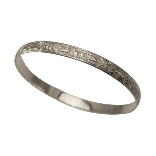 ハワイアンジュエリー バングル ブレスレット 本格 オーダーメイド シルバーバングル バレル 若干薄めの1.5mm厚 6mm 選べるデザインやスタイル メンズ ...