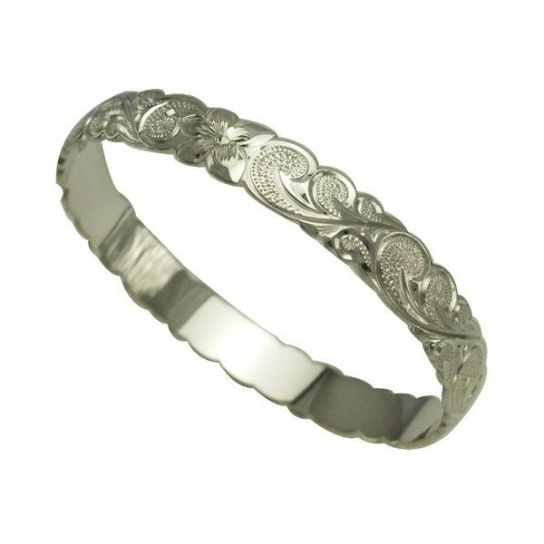 ハワイアンジュエリー バングル ブレスレット 本格 オーダーメイド シルバーバングル バレル 若干薄めの1.5mm厚 10mm 選べるデザインやスタイル メンズ...