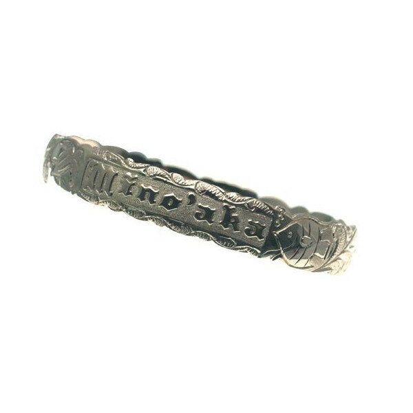 ハワイアンジュエリー バングル ブレスレット 本格 オーダーメイド シルバーバングル バレル 若干薄めの1.5mm厚 12mm 選べるデザインやスタイル メンズ...