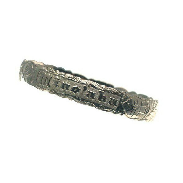 ハワイアンジュエリー バングル ブレスレット 本格 オーダーメイド シルバーバングル バレル しっかりした1.75mm厚 12mm 選べるデザインやスタイル メ...