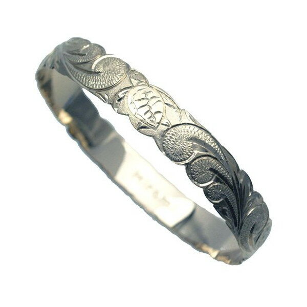 ハワイアンジュエリー バングル ブレスレット 本格 オーダーメイド シルバーバングル バレル 若干薄めの1.5mm厚 10mm 選べるデザインやスタイル メンズ...