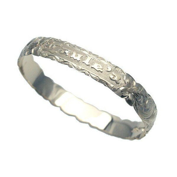 ハワイアンジュエリー バングル ブレスレット 本格 オーダーメイド シルバーバングル バレル 若干薄めの1.5mm厚 10mm 選べるデザインやスタイル メンズ...