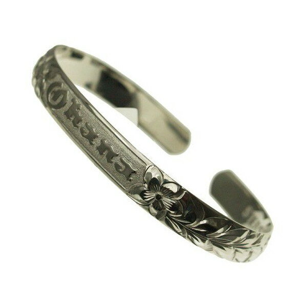 ハワイアンジュエリー バングル ブレスレット 本格 オーダーメイド シルバーバングル バレル しっかりした1.75mm厚 8mm 選べるデザインやスタイル メン...