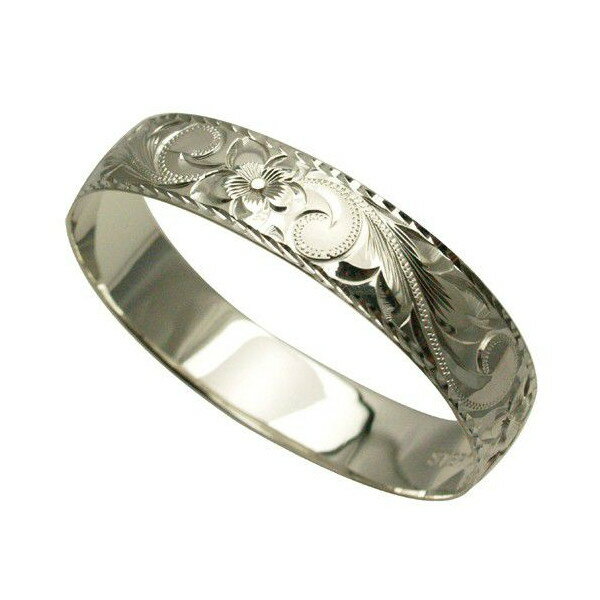 ハワイアンジュエリー バングル ブレスレット 本格 オーダーメイド シルバーバングル バレル 重厚な2.0mm厚 12mm 選べるデザインやスタイル メンズ レ...