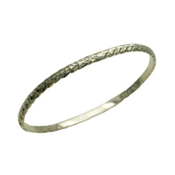 ハワイアンジュエリー バングル ブレスレット 本格 オーダーメイド シルバーバングル バレル 若干薄めの1.5mm厚 4mm 選べるデザインやスタイル メンズ ...