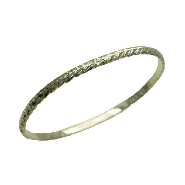 ハワイアンジュエリー バングル ブレスレット 本格 オーダーメイド シルバーバングル バレル 重厚な2.0mm厚 4mm 選べるデザインやスタイル メンズ レデ...