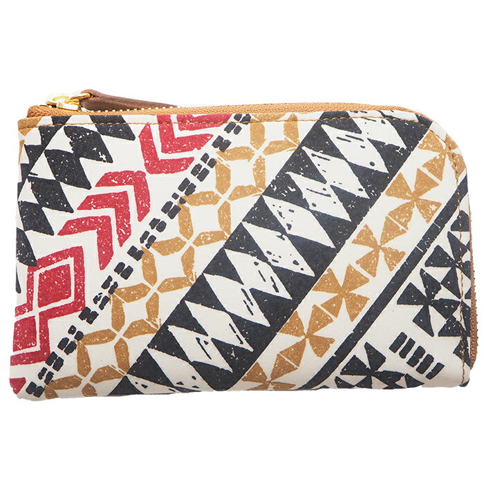 楽天ハワイアンジュエリー　アロアロハワイアン 財布 長財布 パラダイス Lスタイルファスナーウォレット 薄めのミニモデル ハワイアンファブリックと革のデザイン