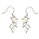 ハワイアンジュエリー ピアス フックピアス イヤリング シルバー925 シェル イルカ ドルフィン ロジウムコーティング