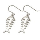 ハワイアンジュエリー ピアス フックピアス イヤリング シルバー925 フィッシュボーン ロジウムコーティング