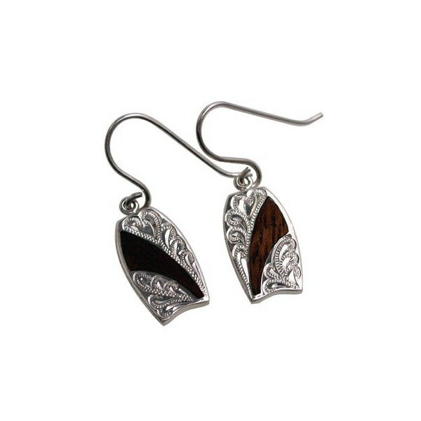 ハワイアンジュエリー ピアス イヤリング aumakua ハワイアン コアウッド ボディボードピアス メンズ レディース シルバー ロジウムコーティング