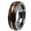ハワイアンジュエリー リング 指輪 6mm 2ライン コアウッドリング メンズ レディース 刻印 タングステン ハワイアン コアウッド 9号-21号