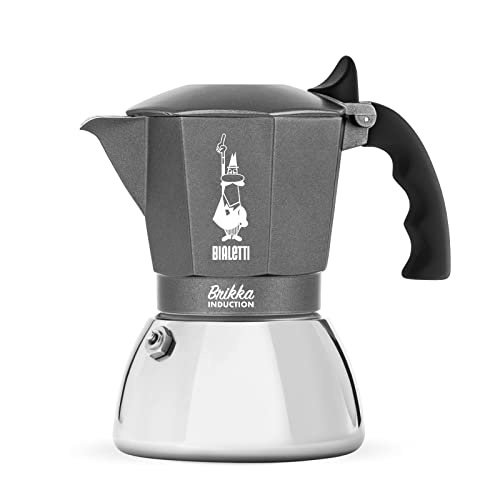 Bialetti (ビアレッティ) ブリッカインダクション 4カップ用 IH対応 &amp; 直火式 (コーヒーメーカー エスプレッソメーカー マキネッ