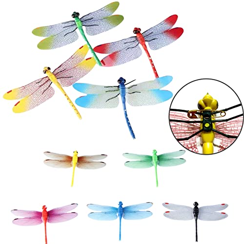 TRUE-JP【9匹セット安全なピン付き】 虫除けとんぼ(14CM-4匹)夜光虫除けとんぼ(8.5CM-5匹)虫除けグッズ ストラップ 安全ピン 虫よけ