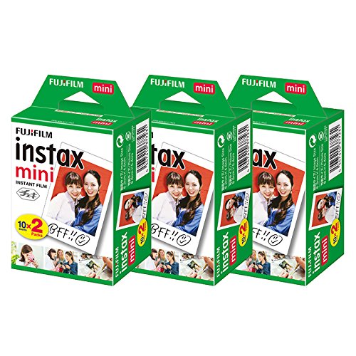 富士フィルム カラー チェキフィルム instax mini 2パック品 JP2(20枚入り)×3個セット 60枚入 マルチカラー