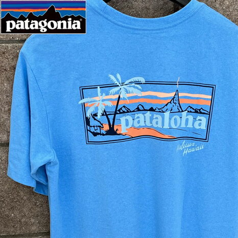 PATAGONIA/パタゴニア ハワイ パタロハ メンズ 半袖 Tシャツ オーガニックコットン ブルー ハワイ直輸入