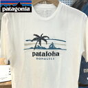 パタゴニア [PATAGONIA/パタゴニア]ハワイ　パタロハ　メンズ　半袖 Tシャツ Leaning Palm　ホワイト　Mサイズ