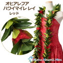 フラダンス レイ オヒアレフアマイレ レイ レッド レフアレイ 衣装 ハワイアンレイ フラ フラレイ 赤のレイ マイレ グリーンレイ 葉のレイ オープンレイ カ...