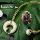 フィッシュフック ハワイアンジュエリーSami Design 1点モノ★再入荷無し★ダブル・フック ハワイの伝統的貴重な素材の骨