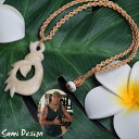 フィッシュフック ハワイアンジュエリーSami Design 1点モノ★再入荷無し★トラディショナルスタイル!Multi Tail Hook Cow Born ...