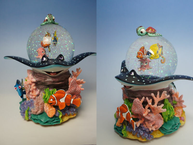 《送料無料》ファインディング・ニモ School♪ スノードーム※オルゴール＆電池でスノードーム内がかき混ざります！※1点だけ入荷！完売後の次回入荷はありません！撮影、検品のため1度開封しております。のサムネイル
