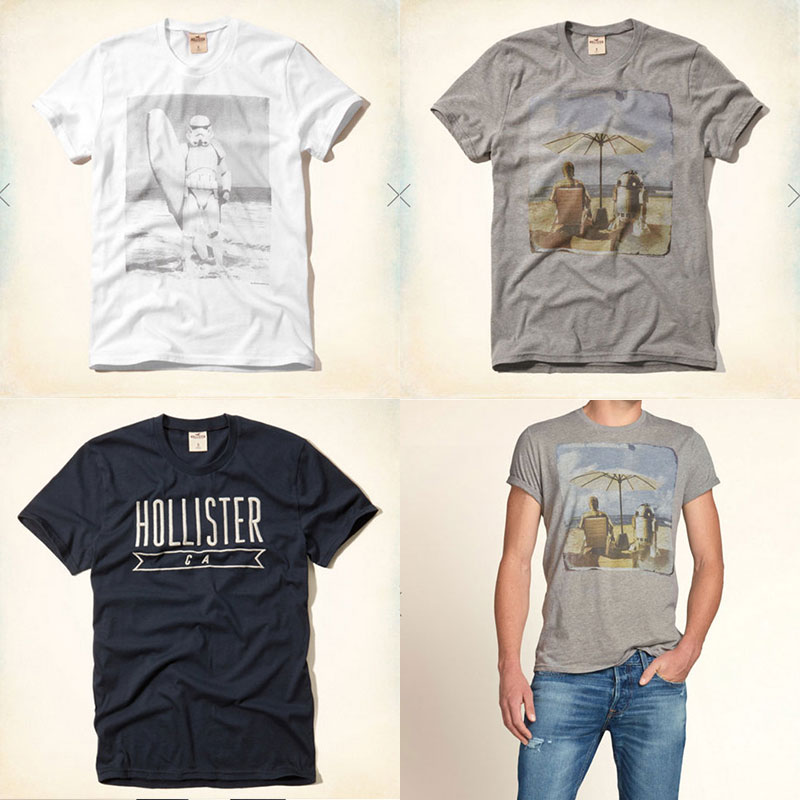 【7000円以上で送料無料！】Hollister（ホリスター）Tシャツ 【最新柄】Star Wars（スターウォーズ）ディズニー ミッキー＆ミニーコラボ！日本サイズでなく、アメリカンサイズ※北海道・九州は1万円以上で送料無料！（沖縄のぞく）