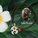 ボーンカービング ネックレスSami Design 1点モノ★再入荷無し★トラディショナルスタイル!Swastika Hook Cow Born Materia...